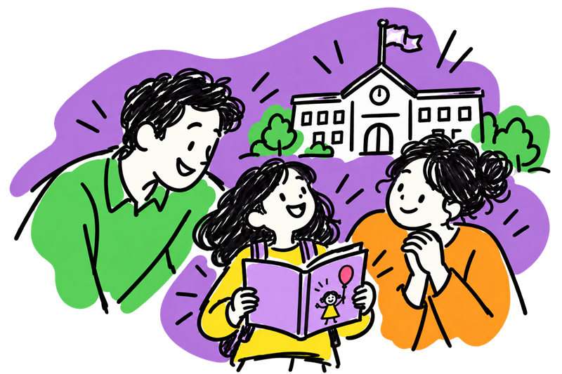 Ilustração de um diretor de escola